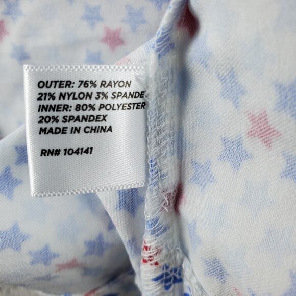 Lady Hagen Womens XL Tummy Control Pull On Skort Star Multi Plaid New - Picture 8 of 9